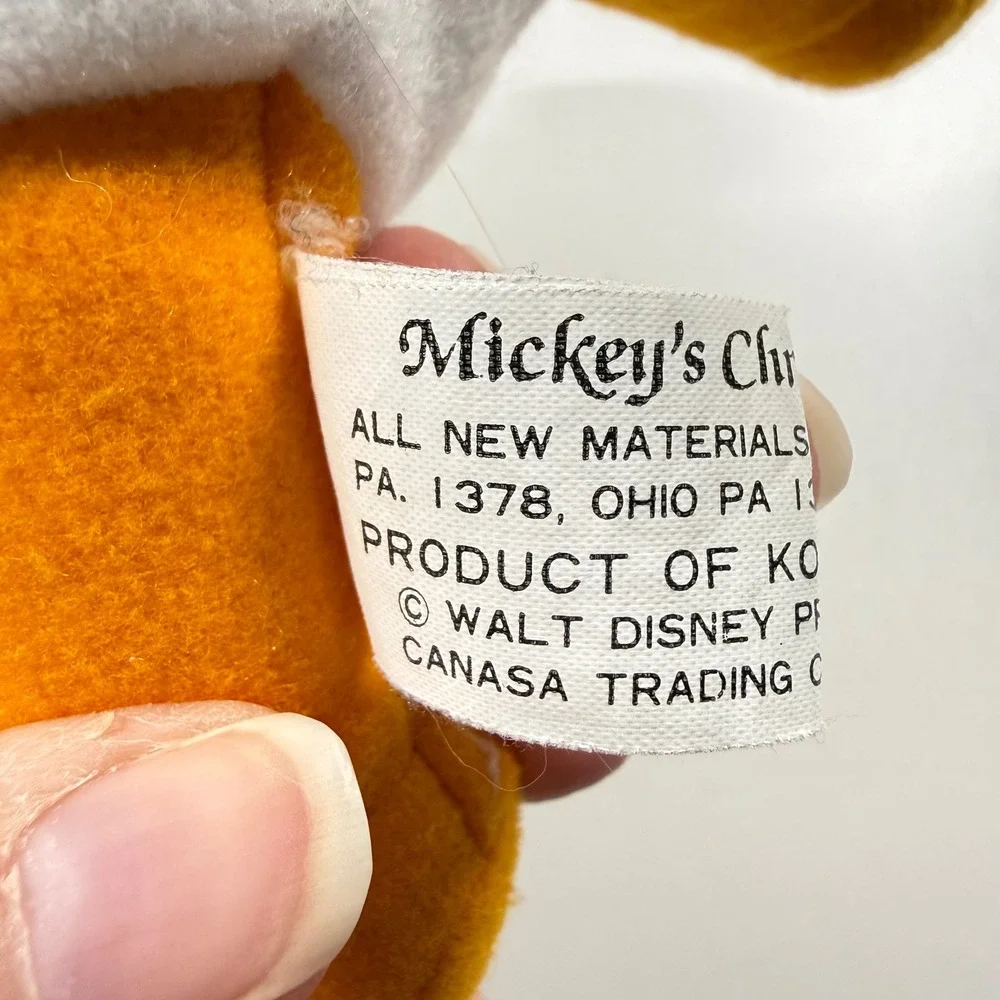 Vintage Disney Donald Duck Mickey's Christmas Carol Fred Plush 8